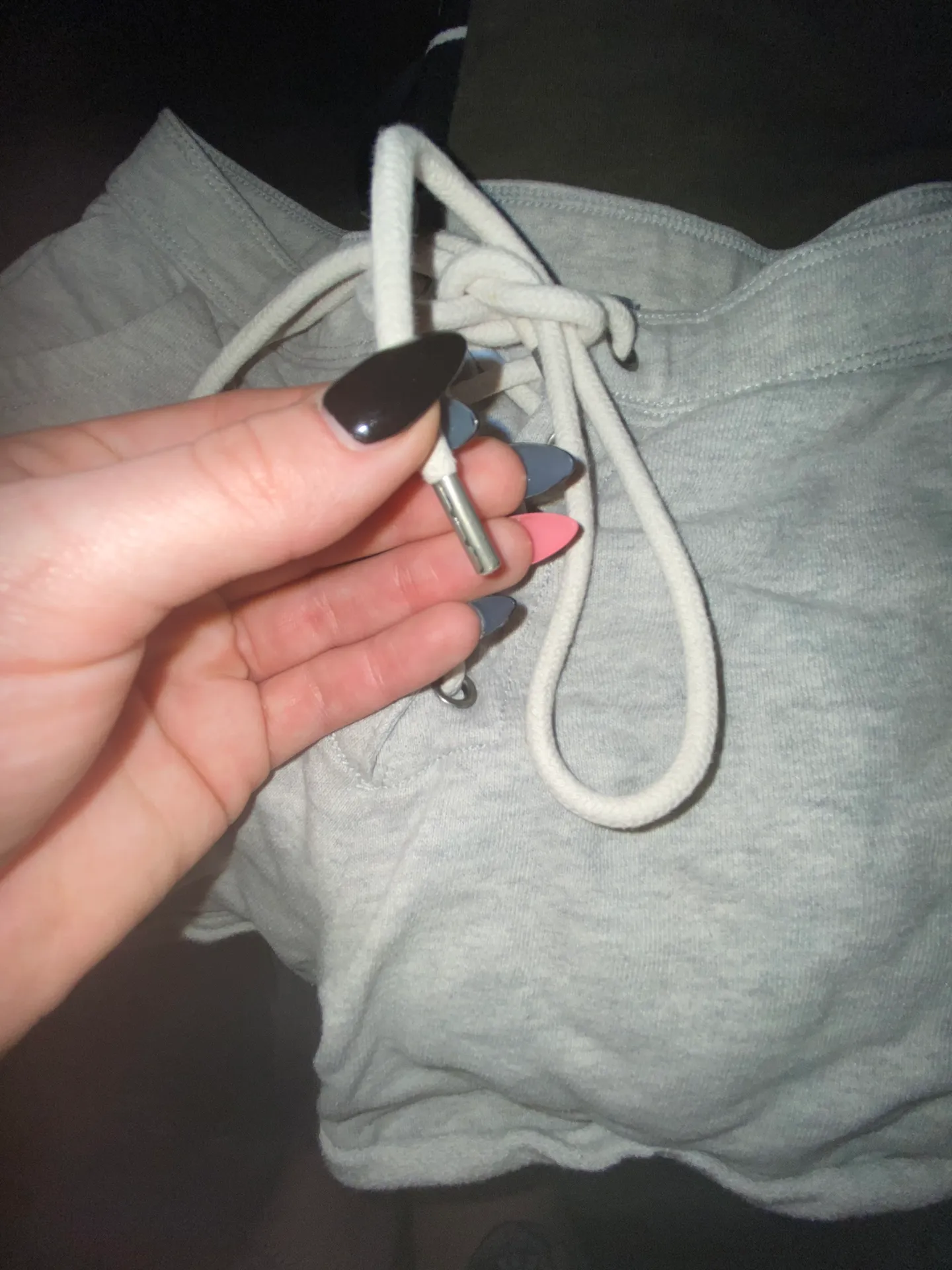 Grey Pj Shorts Cross Cross Tye - Image 7