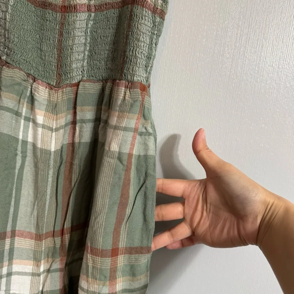 American Eagle Outfitters Green Plaid Jumpsuits Size XS - Image 7