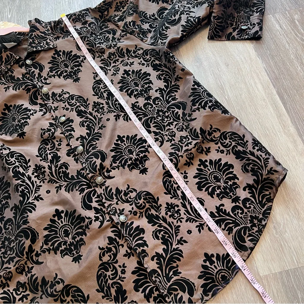 Cykxtees art to wear‎ gothic jacket topper velvet embroidered Brown Size XL - Image 4