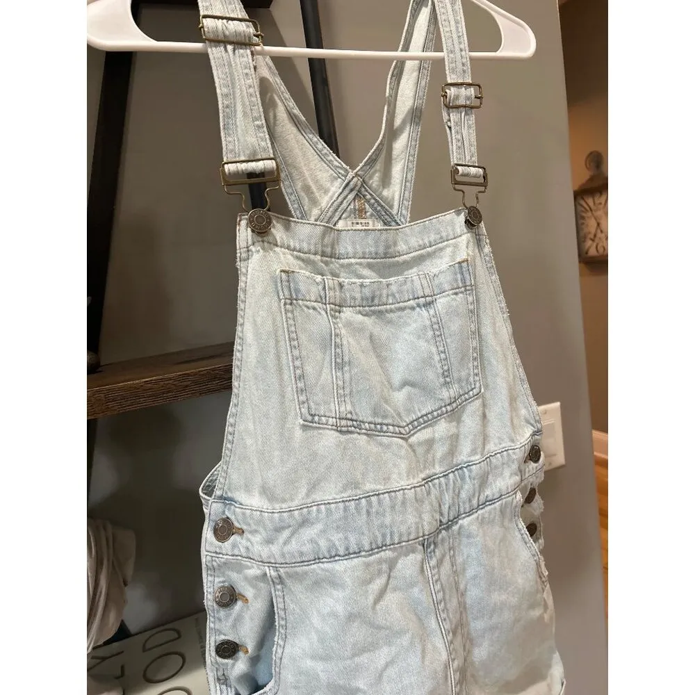 Show Me Your Mumu Trenton Shortalls Overalls Faded Indigo Womens Size Small - Image 5
