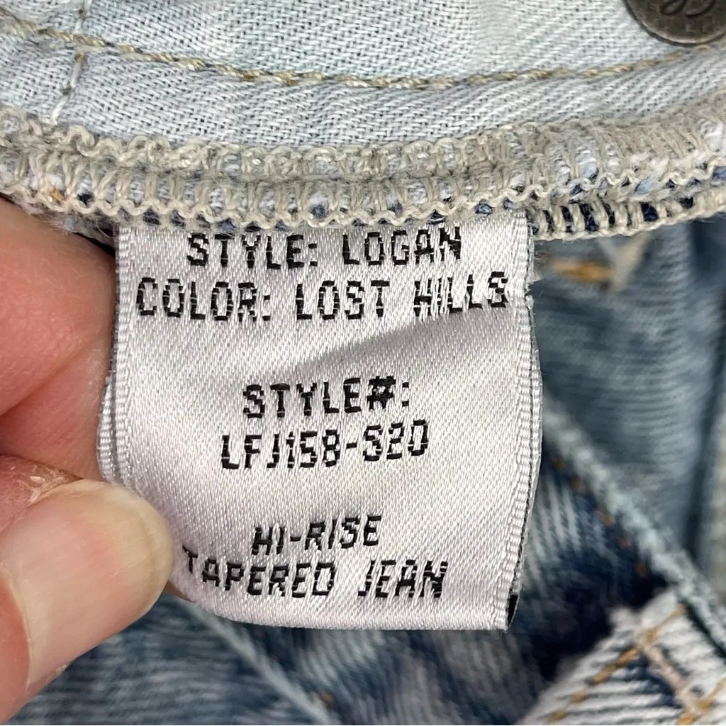 Lovers + Friends Logan Jeans Women’s 24 Blue Tapered High Rise Crop Lost Hills - Image 7