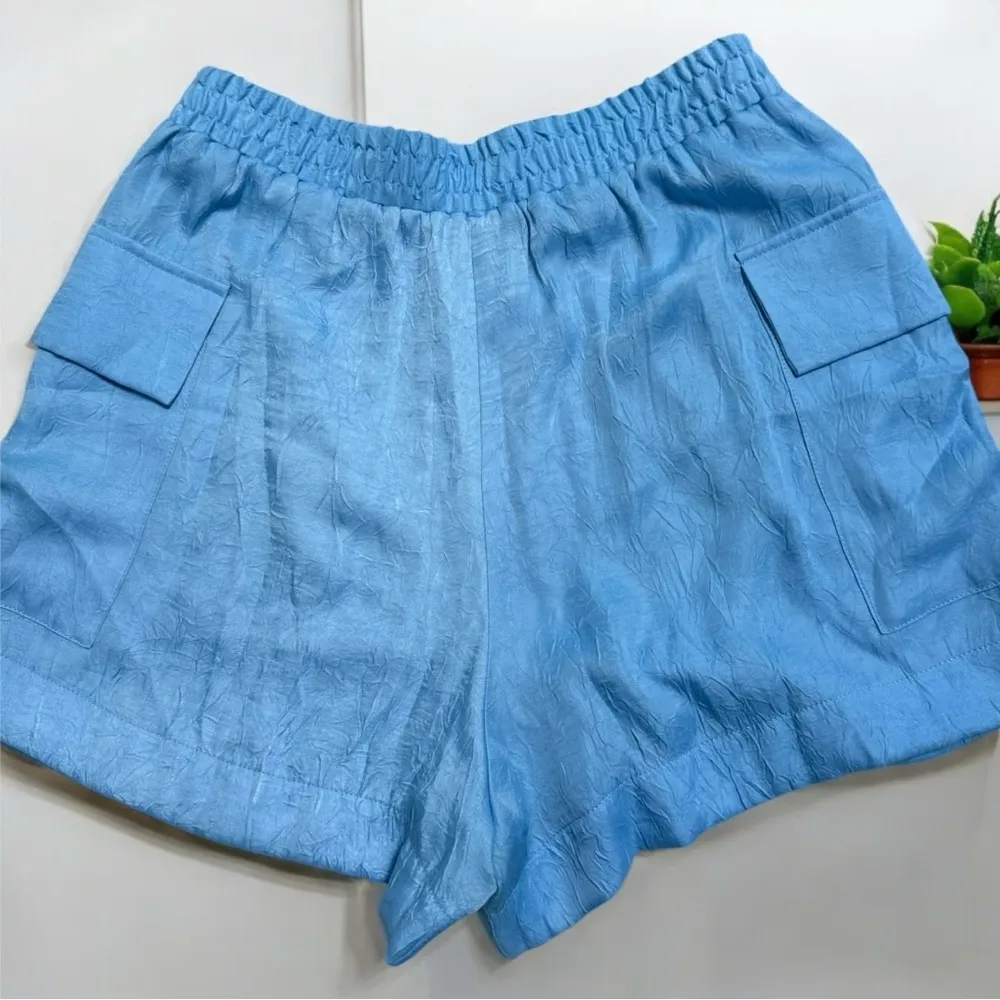 Zara High Waisted Sailor Cargo Shorts Size Medium - Image 4