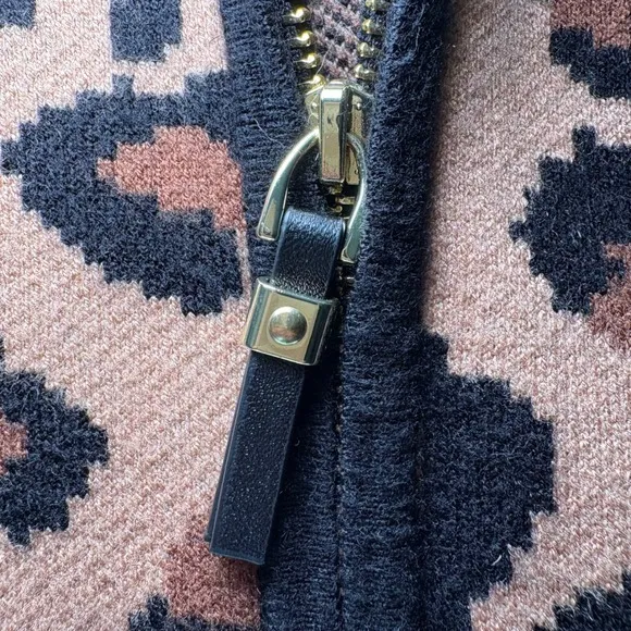 Tahari‎ Leopard Print Knit Zip Front Cape Poncho Jacket S/M - Image 9