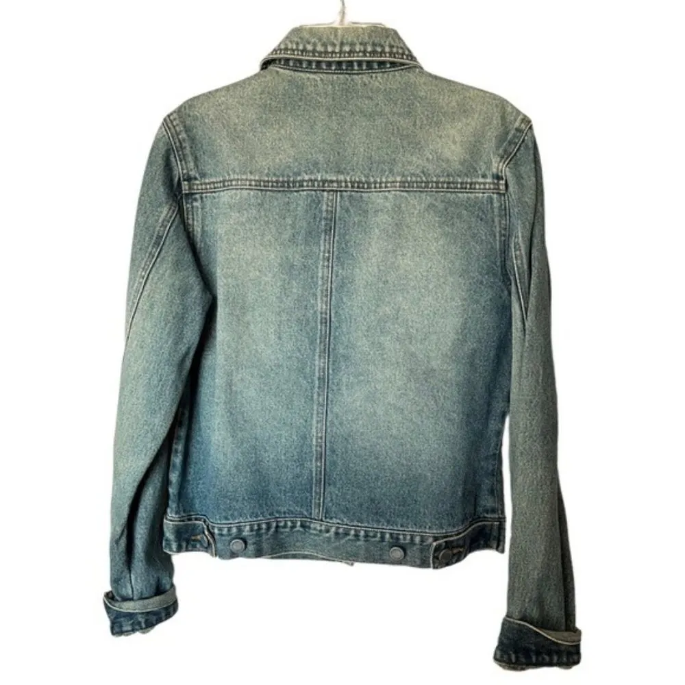 NY & CO Denim Jean Jacket Button Down size Small Blue - Image 2