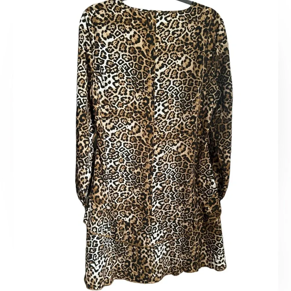 Uguest Mini Swing Leopard Party Dress Brown Size XL - Image 5