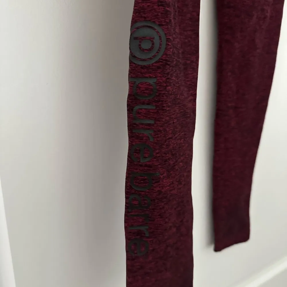 Beyond Yoga Maroon Pure Barre Spacedye Leggings Size M - Image 3