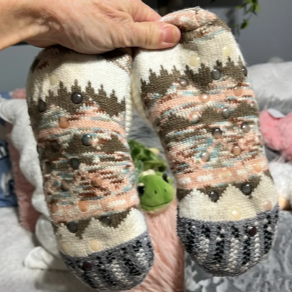 Kitty Cat Slipper Socks Gray - Image 6