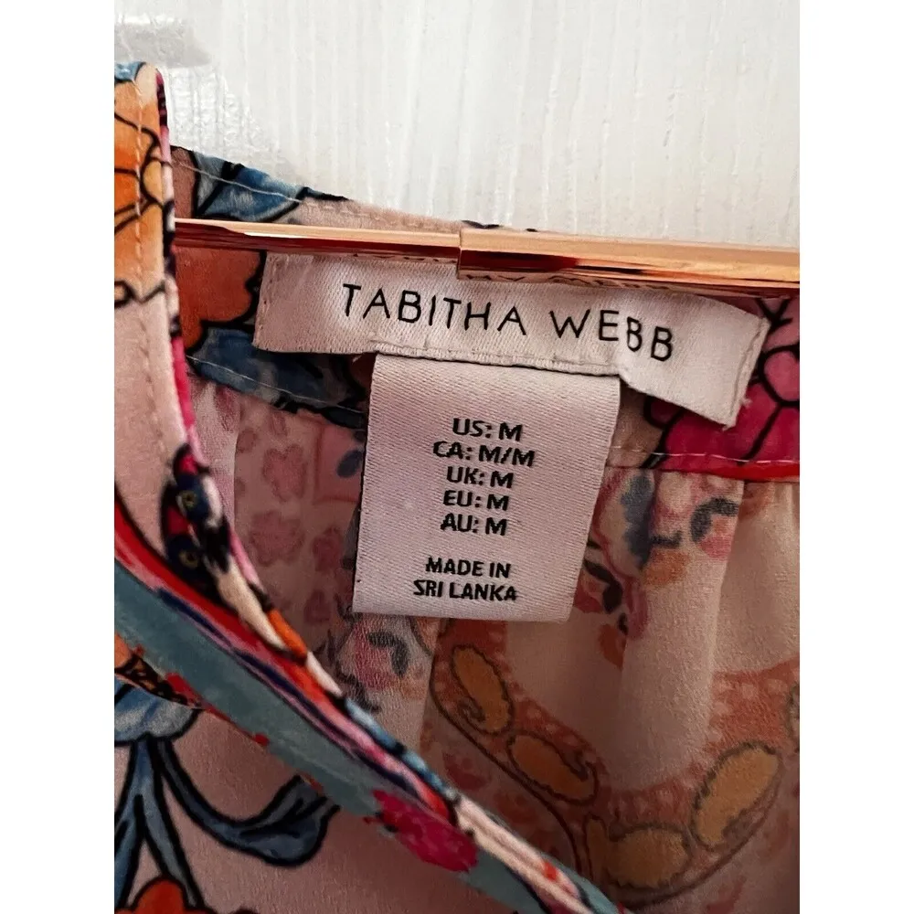 Tabitha Webb Sleeveless Floral Button Up Tank Size M - Image 3