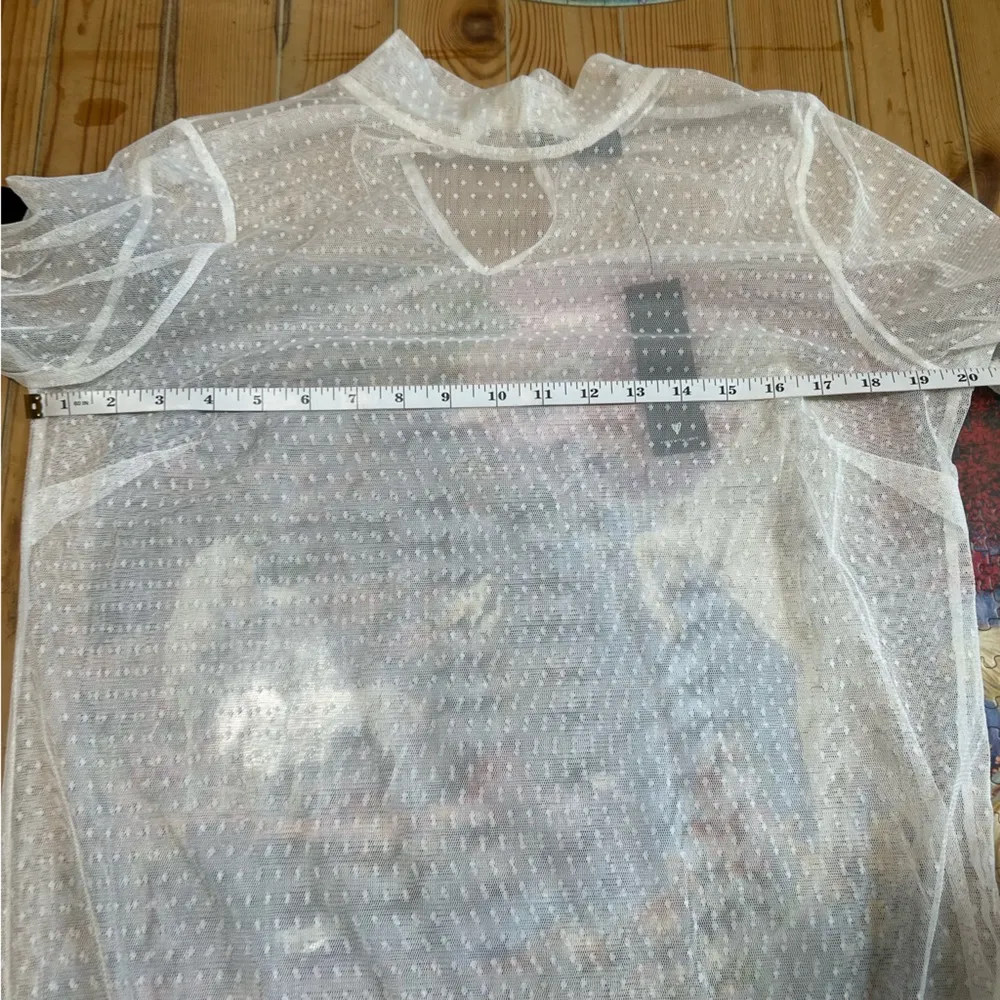 Lulus Immaculate Charisma White Mesh Feather Mini Dress Size Large NWT - Image 9