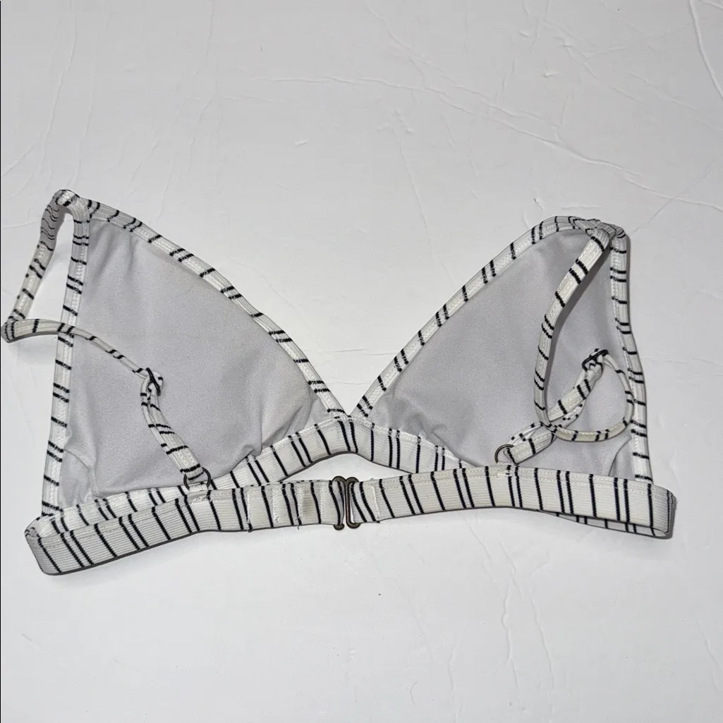 Billabong stripped Triangle Bikini top padded small adjustable straps - Image 4