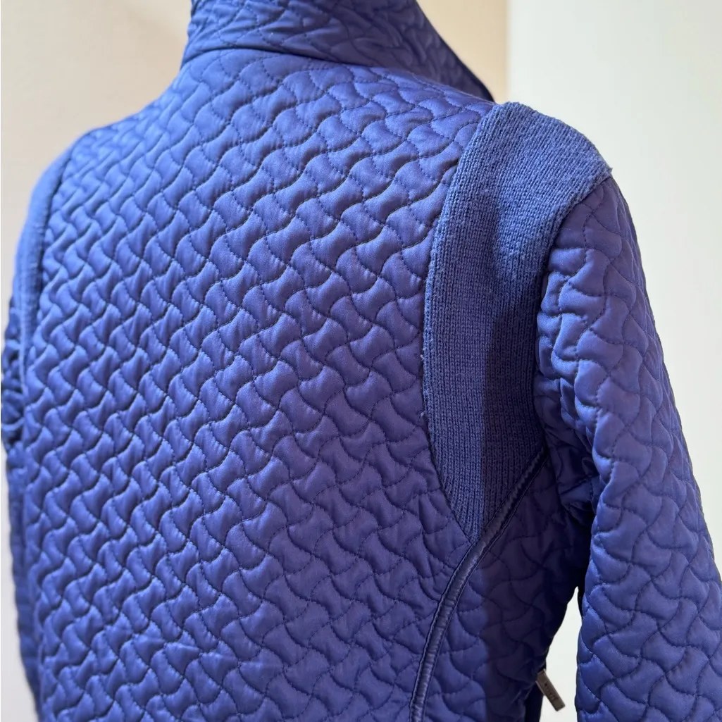 Marker Navy Quilted Puffer Jacket Blue Size 8 - Image 8