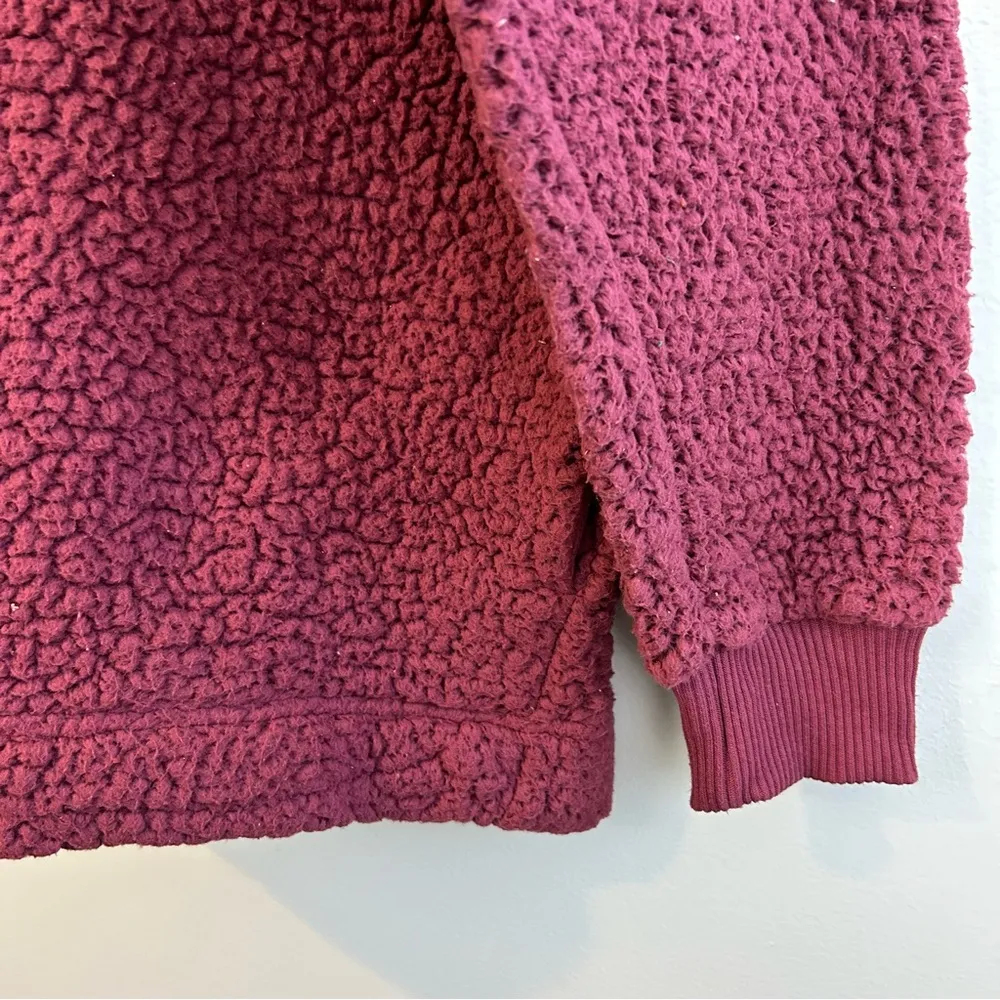 Aerie Dream Sherpa Quater Zip Pink Sweatshirt Size Small - Image 8