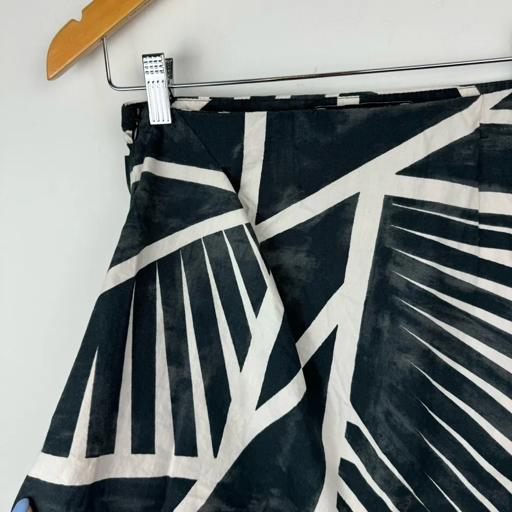 Zara Blogger Fav Draped Mini Skirt Sz XS Printed Asymmetrical Hem - Image 13