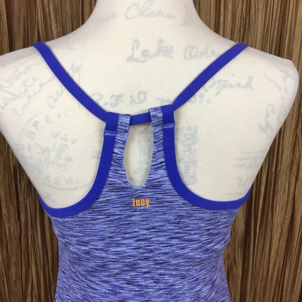 Lucy Lilac/Purple Chevron Raceback Tank Top Size M Size M - Image 4
