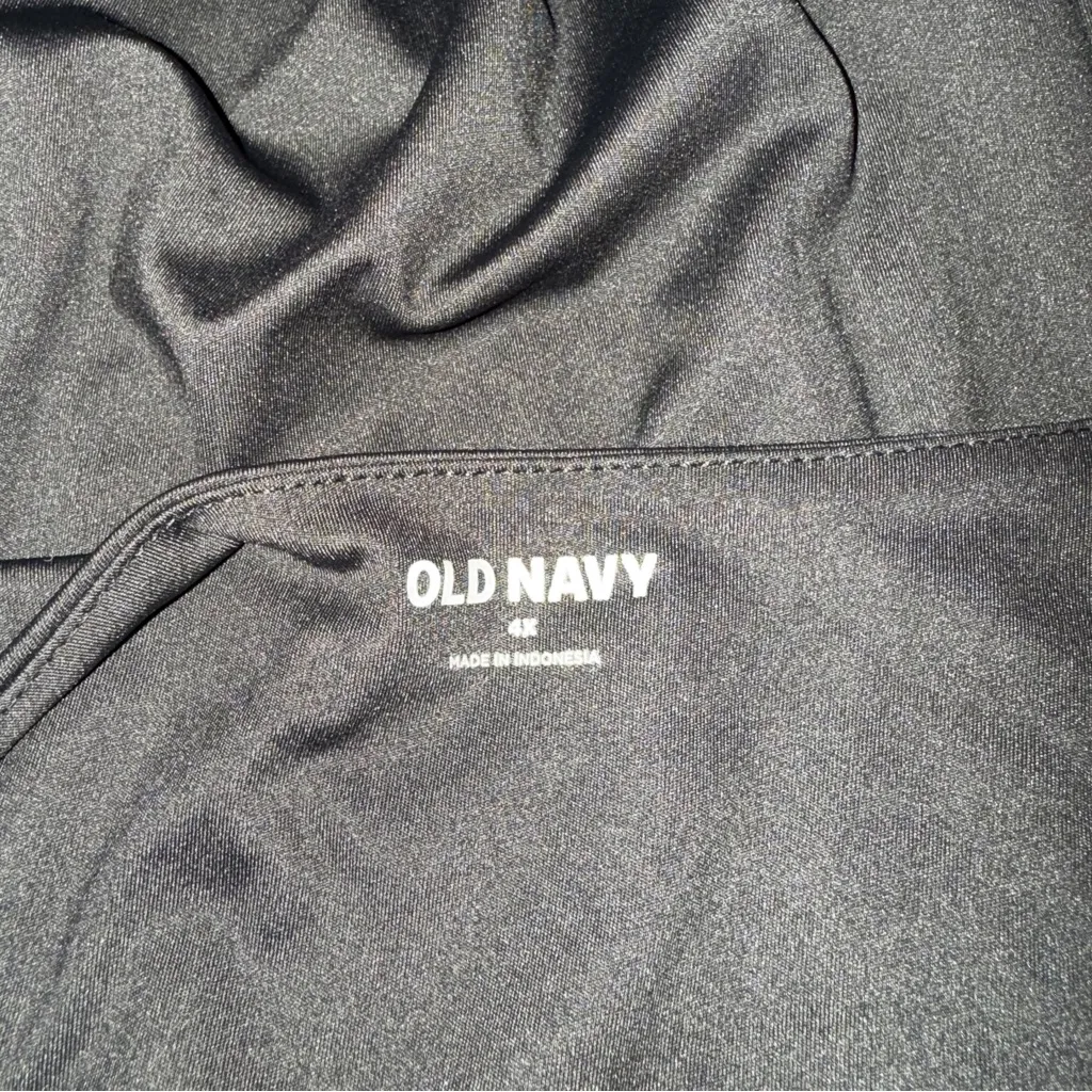 Old Navy Black Long Sleeve‎ Boat Neck Top Sz 4X NEW Polyester Smooth Solid Basic - Image 3