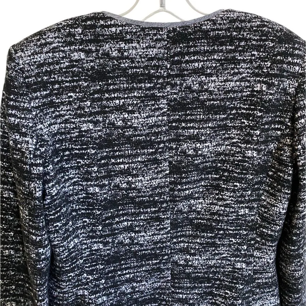 Calvin Klein Jacket Womens 8 Black White Blazer Full Zip Career Classic Business - Image 7