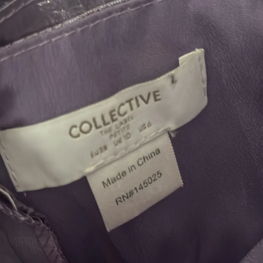 Shimmering Purple Strapless Dress collective US 6 petite collective brand Size 6P - Image 3