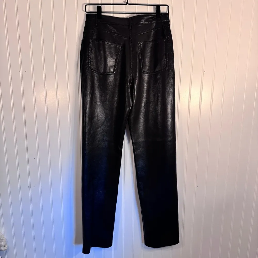 Aritzia Wilfred Melina High Rise Pant Black Leather-like Women’s Size 8 - Image 8