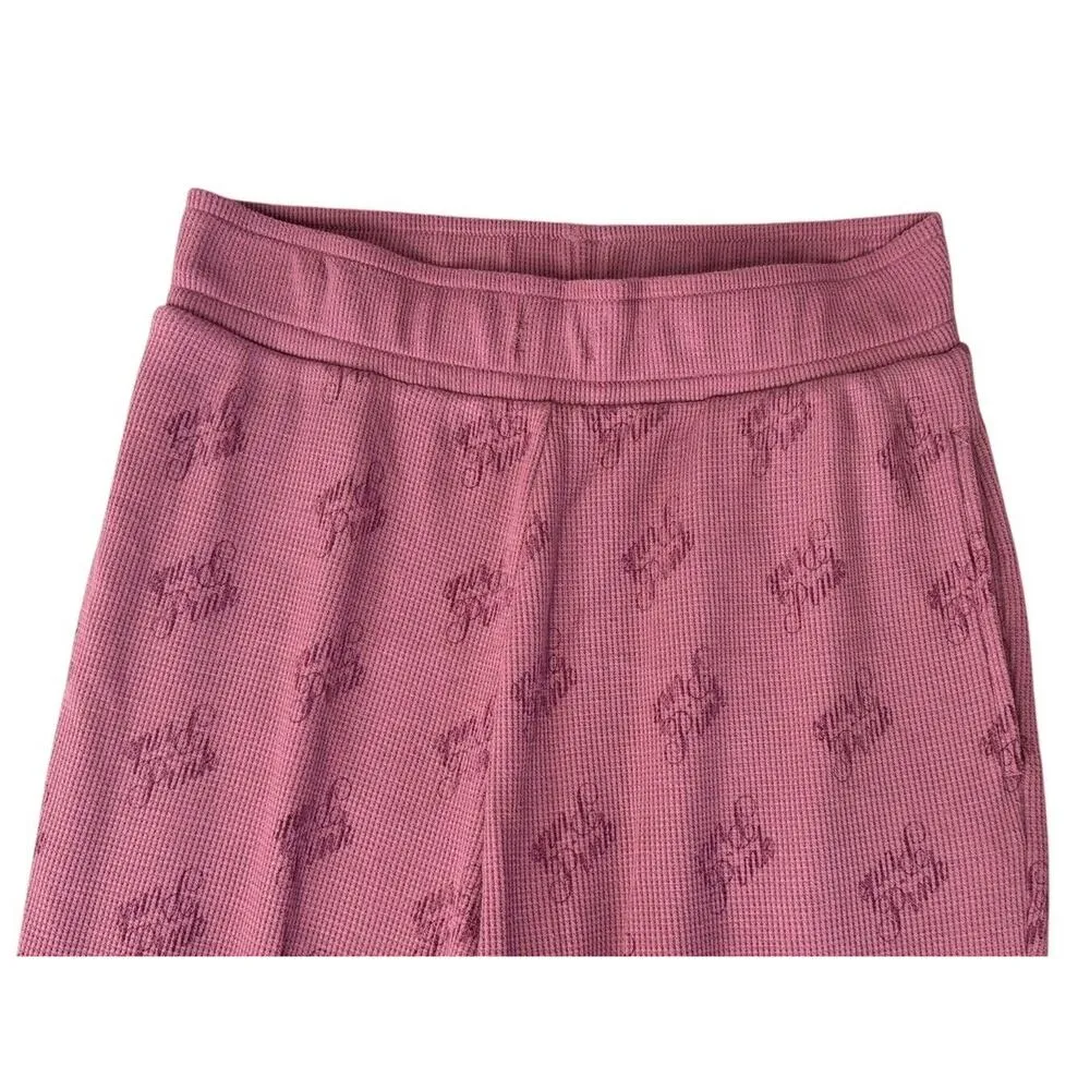 Victoria’s Secret PINK Thermal Waffle Knit Jogger Pants Top Set Soft Begonia XS - Image 11
