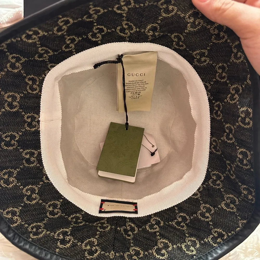 Brand new authentic Gucci black denim bucket hat - Image 5