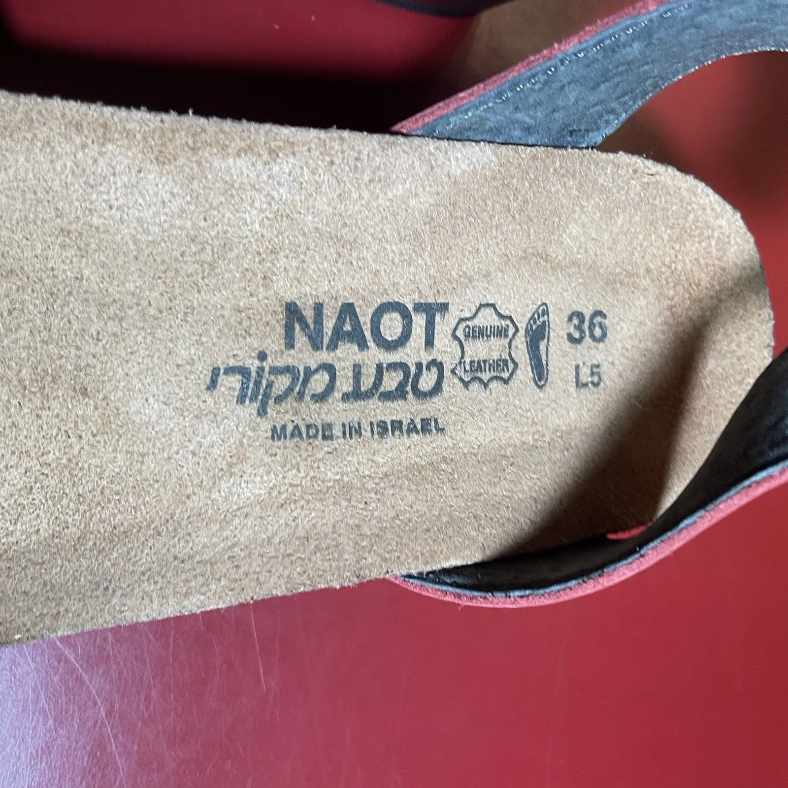 Naot Leather Ankle Strap Sandals Womens EU 36 US 5.5 Pink Israel Comfort Travel - Image 4