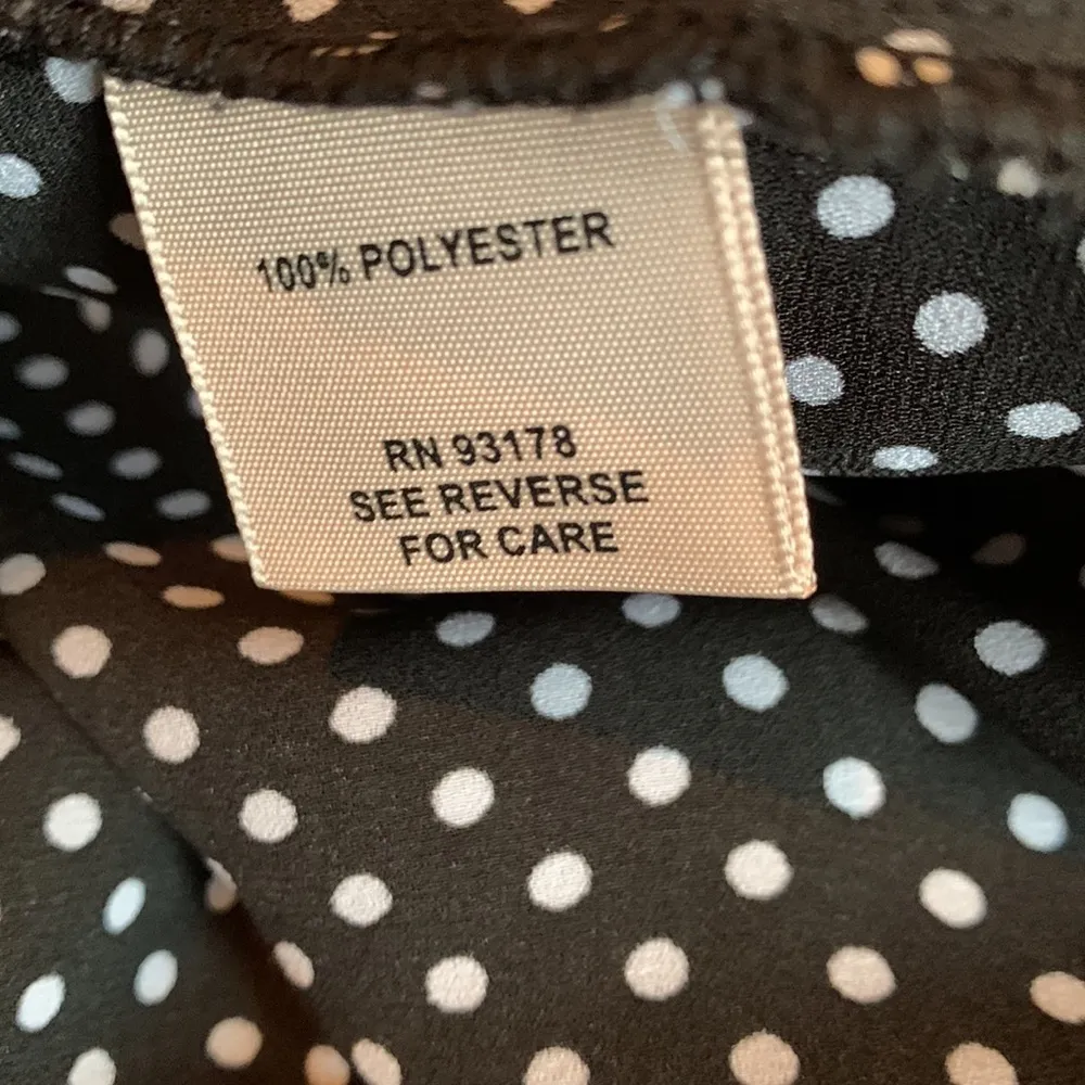 Philosophy black with white polka dot tank. Size Small - Image 5