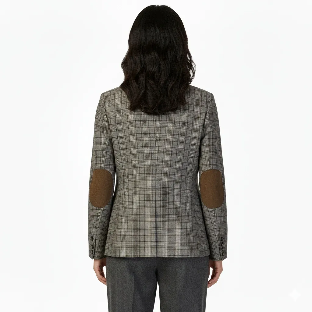 Tommy Hilfiger Plaid Blazer Size 10 Brown Preppy Old Money Light Academia - Image 2