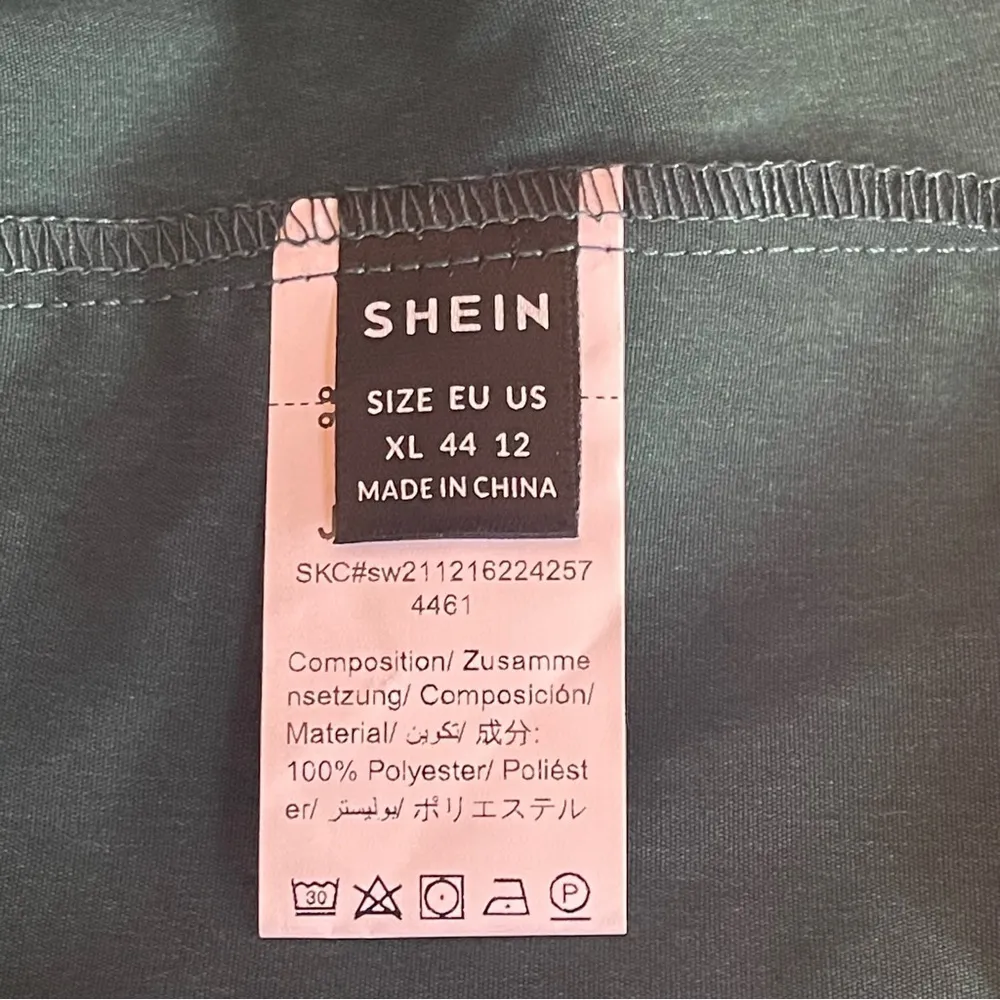 ASYMMETRICAL NECK TRIM PUFF SLEEVE DRESS IN GREEN SZ XL - Image 6