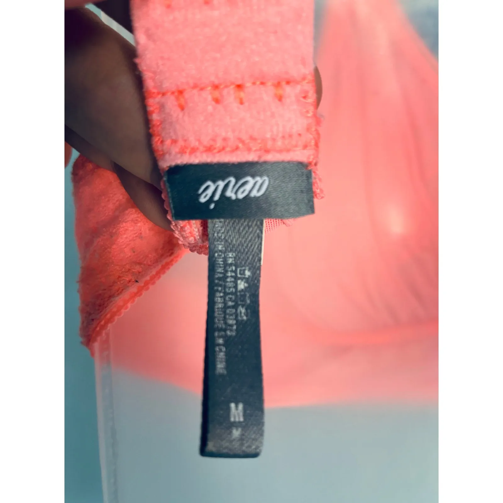 Aerie Bralette Medium Coral Appliqué Lace - Image 9