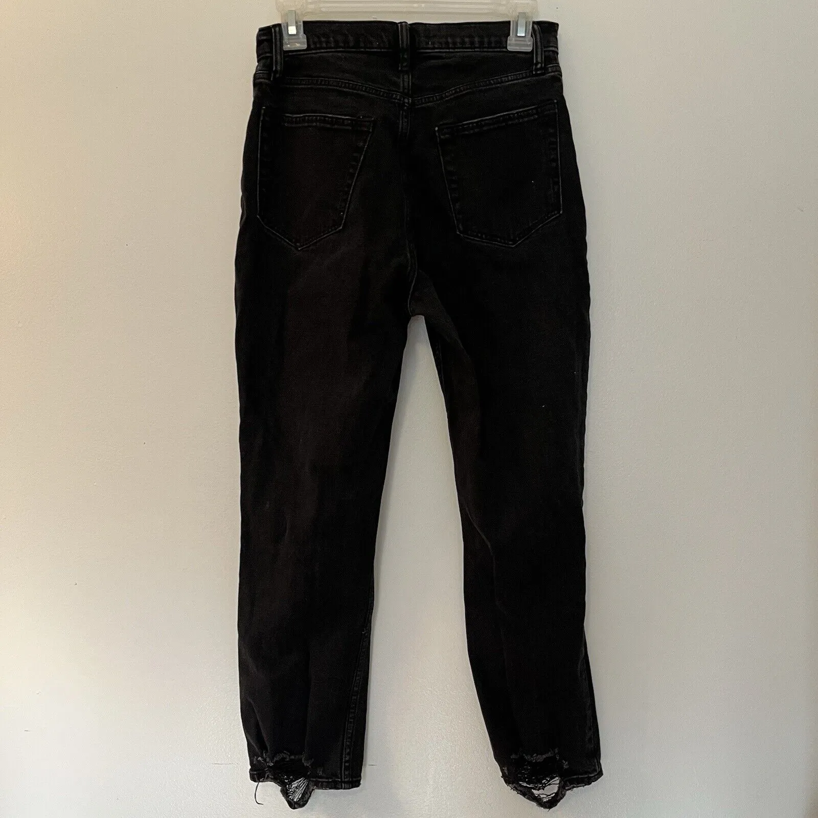Abercrombie & Fitch Ankle‎ Straight Ultra High Rise Curve Love Jeans 27/4 Black - Image 3