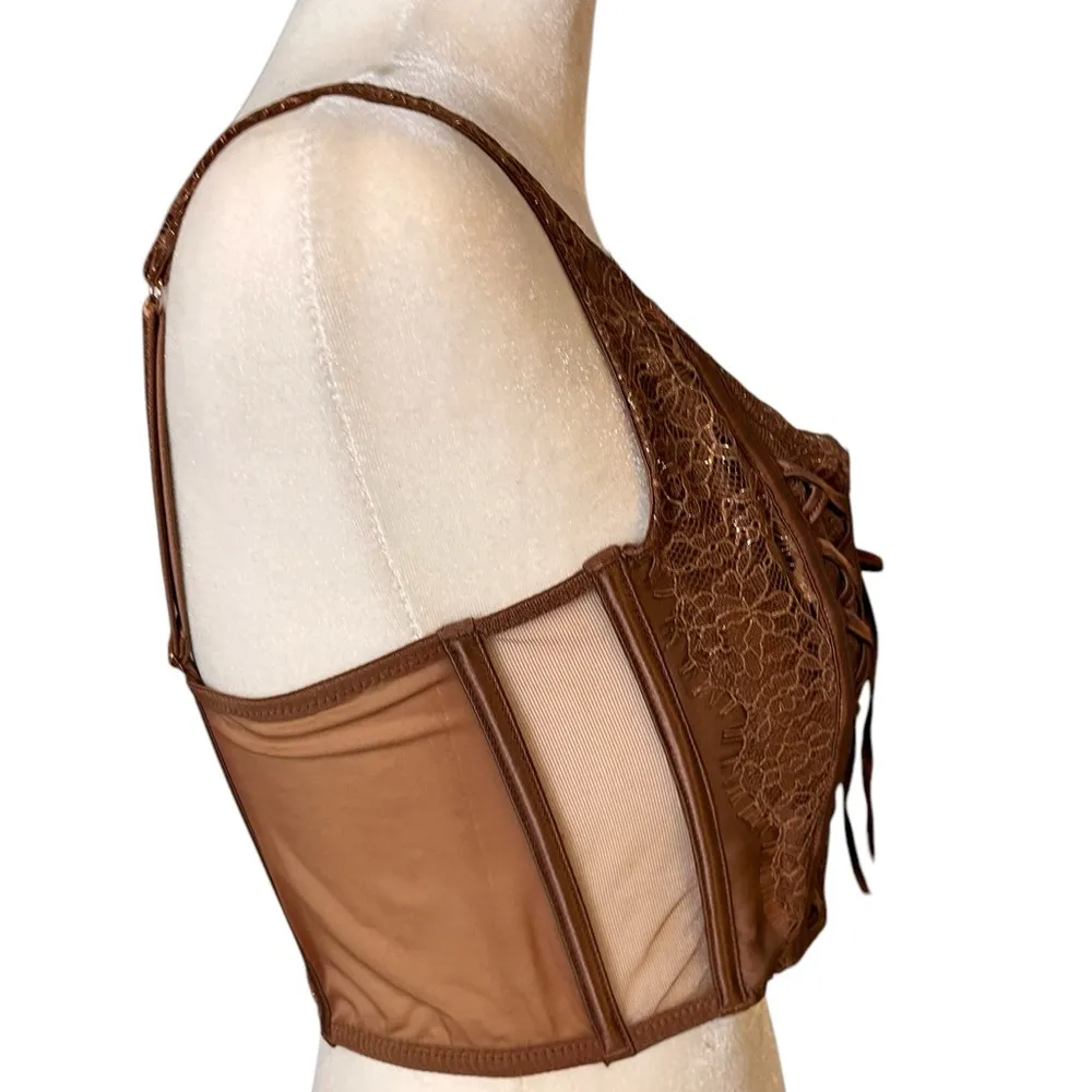 Vs brown gold corset size m new - Image 5