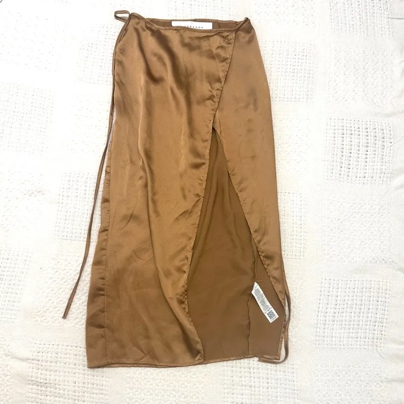 new Topshop 2 co-ord satin adjustable wrap tie midi skirt SK 3081 - Image 8