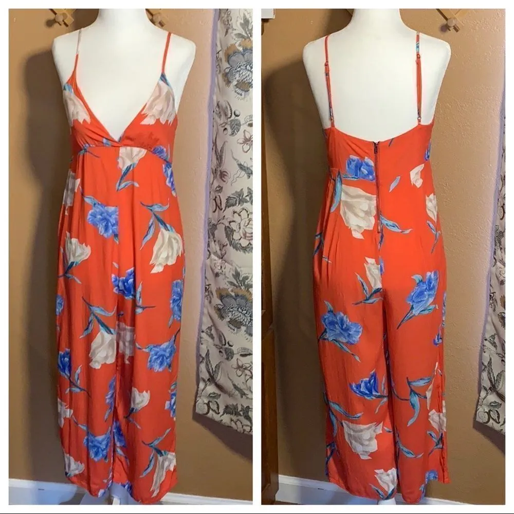Forever 21 Floral Wide-Leg Cami Jumpsuit Size Small - Image 2