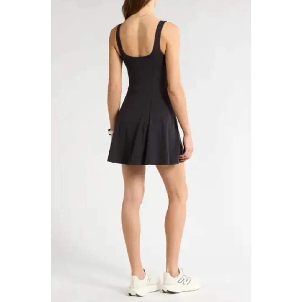 ZELLA Luxe Lite Court Dress with Interior Shorts in Black Size Small - Image 8