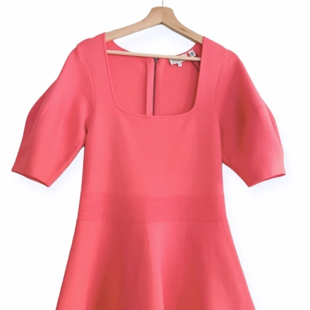TED BAKER Hayliy Sleeve Detailed Skater Dress Coral Size 3 NEW Demure - Image 6
