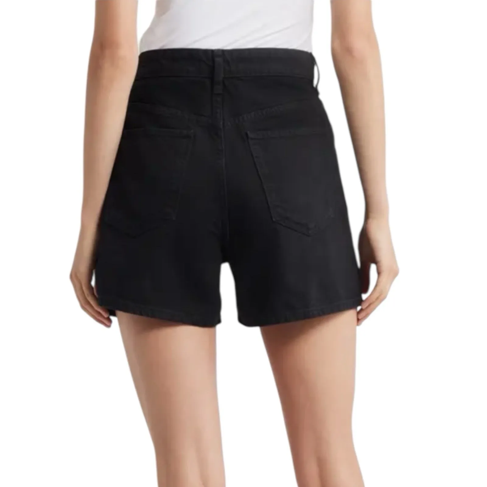 NWOT Mango MNG Zoe Black Denim Shorts High Waisted Women’s Size 2 - Image 3