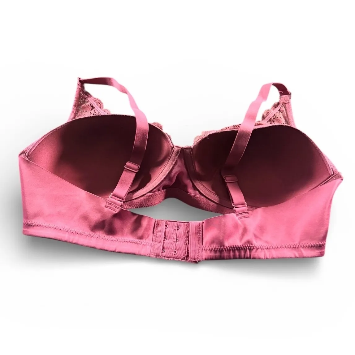Maidenform Lace Comfort Crush Pink Soft Cup Full Coverage Adjustable Straps Bra - Image 2