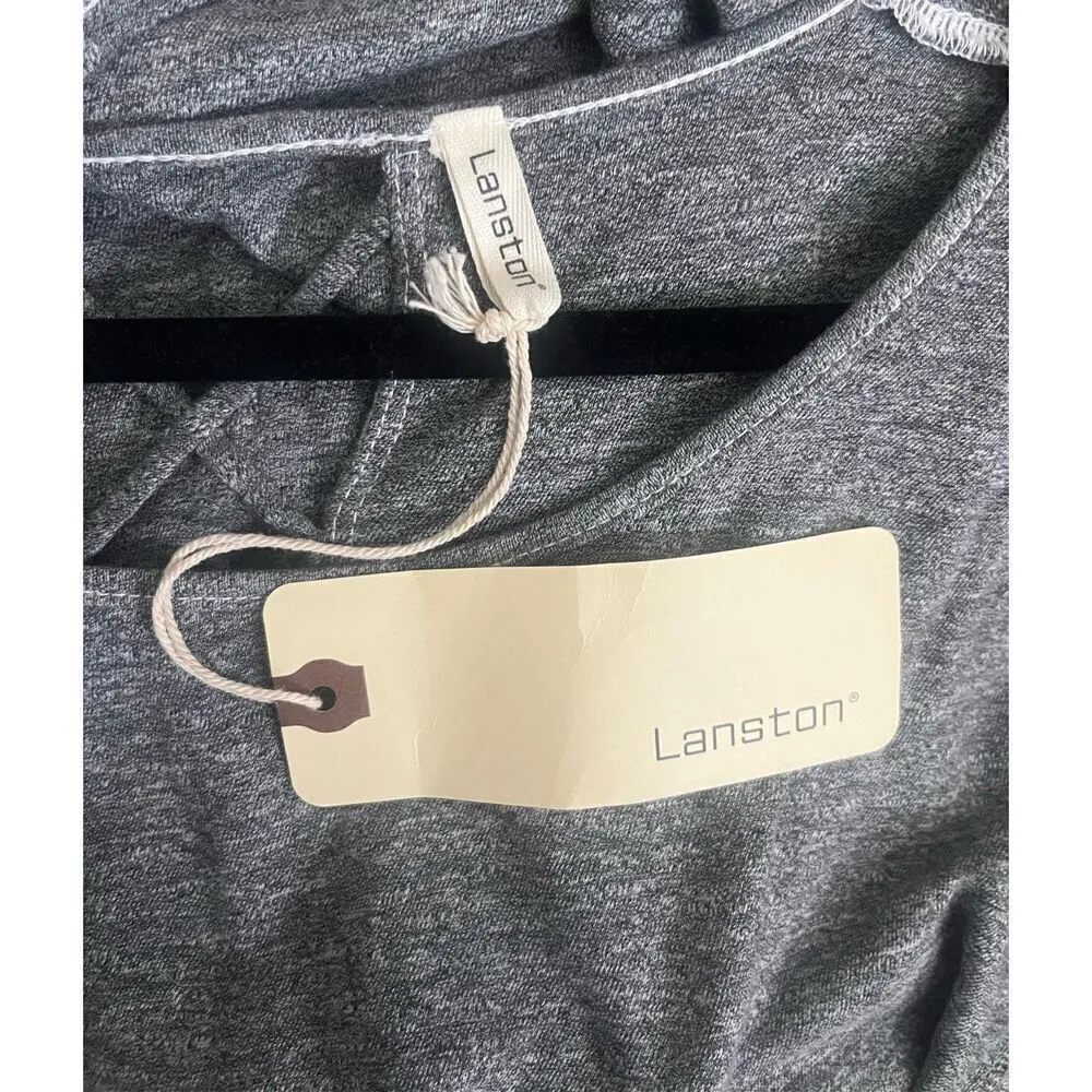 Lanston Revolve Gray Cutout Back Long Sleeve‎ Shirt Size M - Image 3