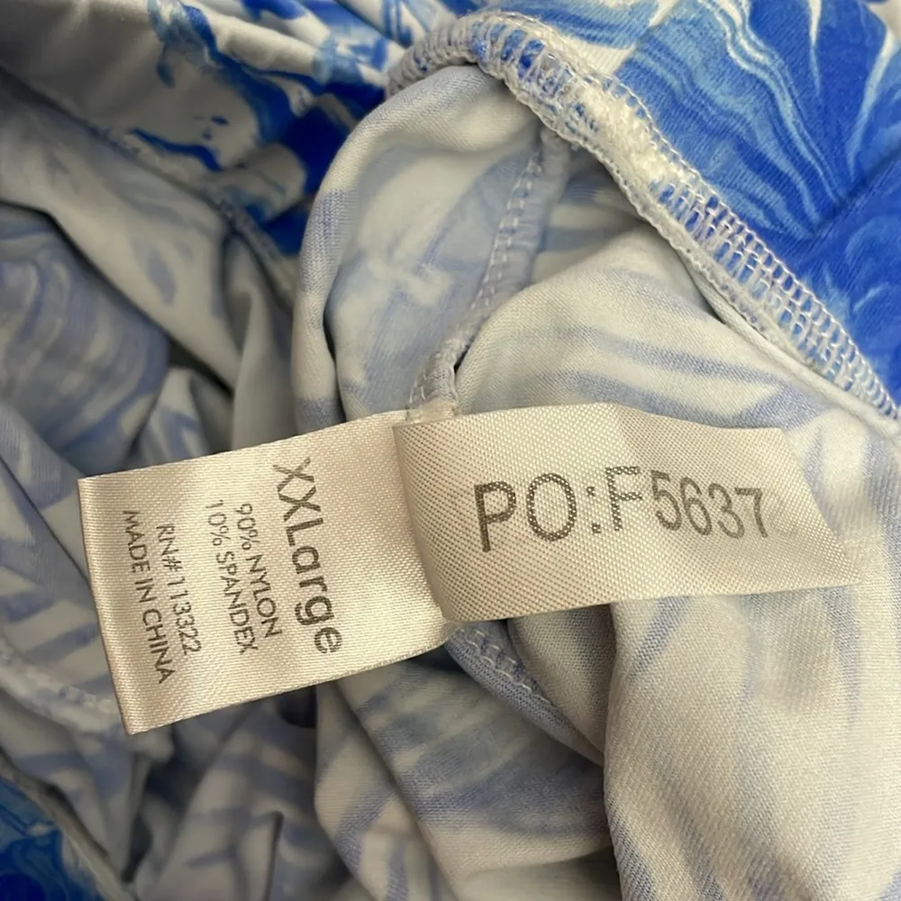 Blue & White Floral Print Skorts UPF 50+ with Side Pockets Size XXL - Image 8