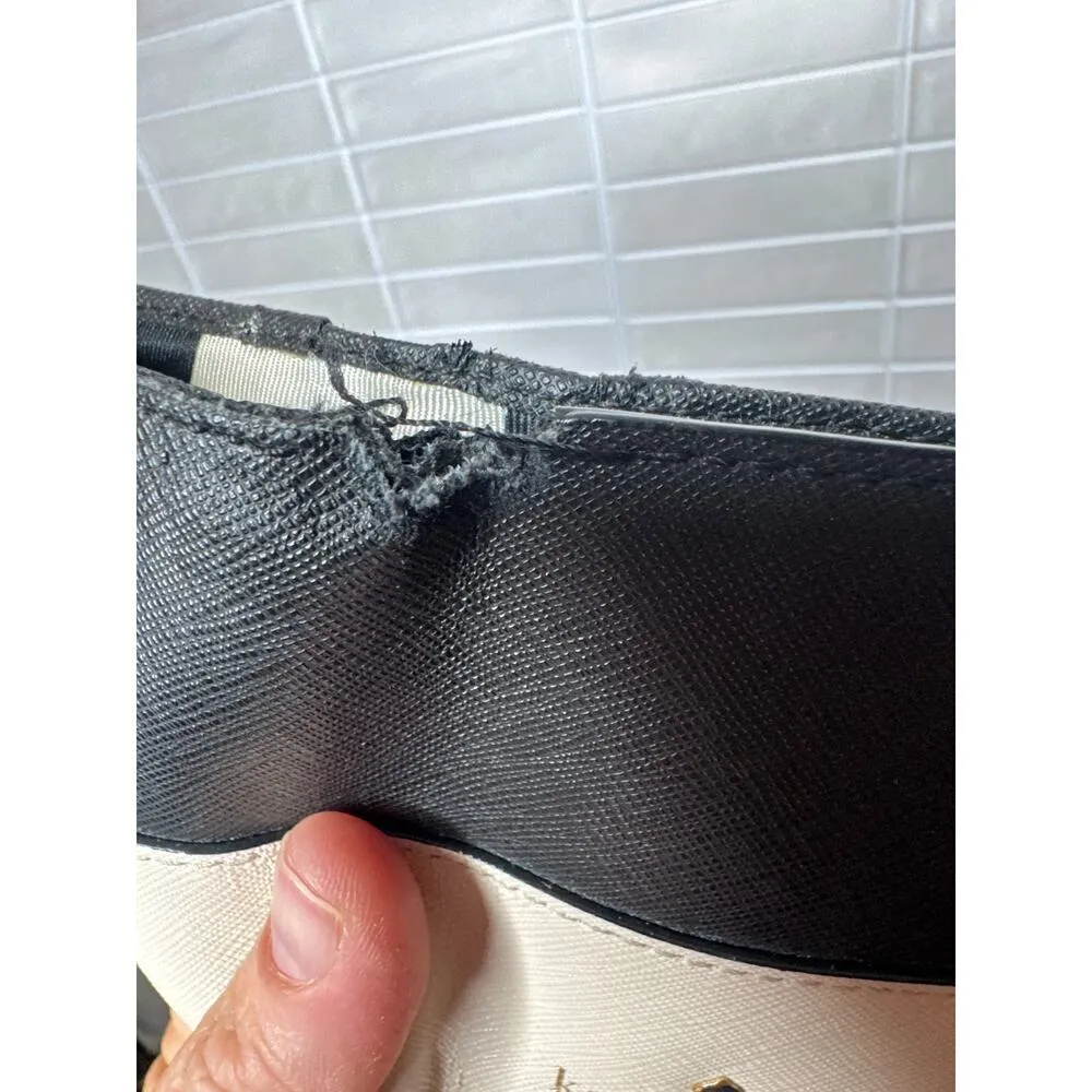 Kate Spade New York Wallet – Black & Tan Colorblock with Gold Hardware - Image 5