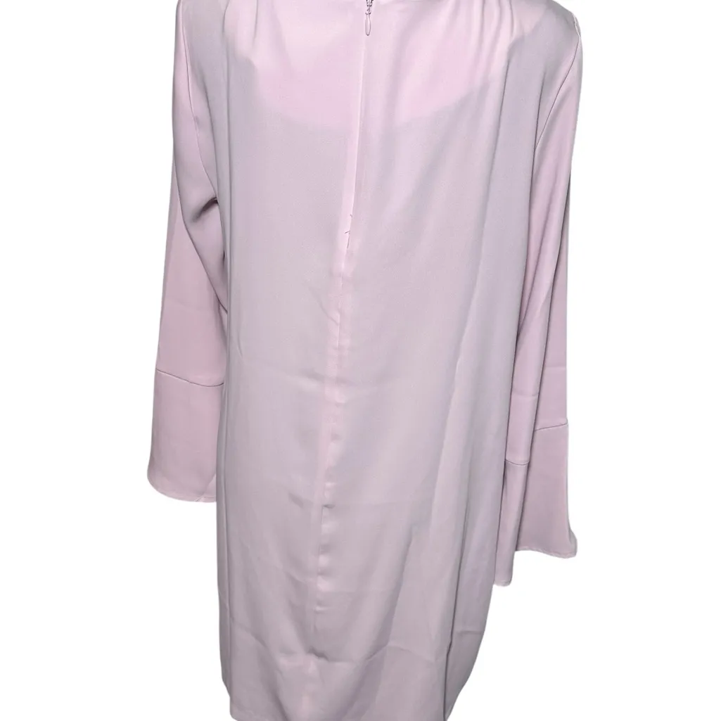 Adrienne Vittadini Pink Belle Sleeve Shift Dress Size 12 Lightweight Preppy Rush - Image 3