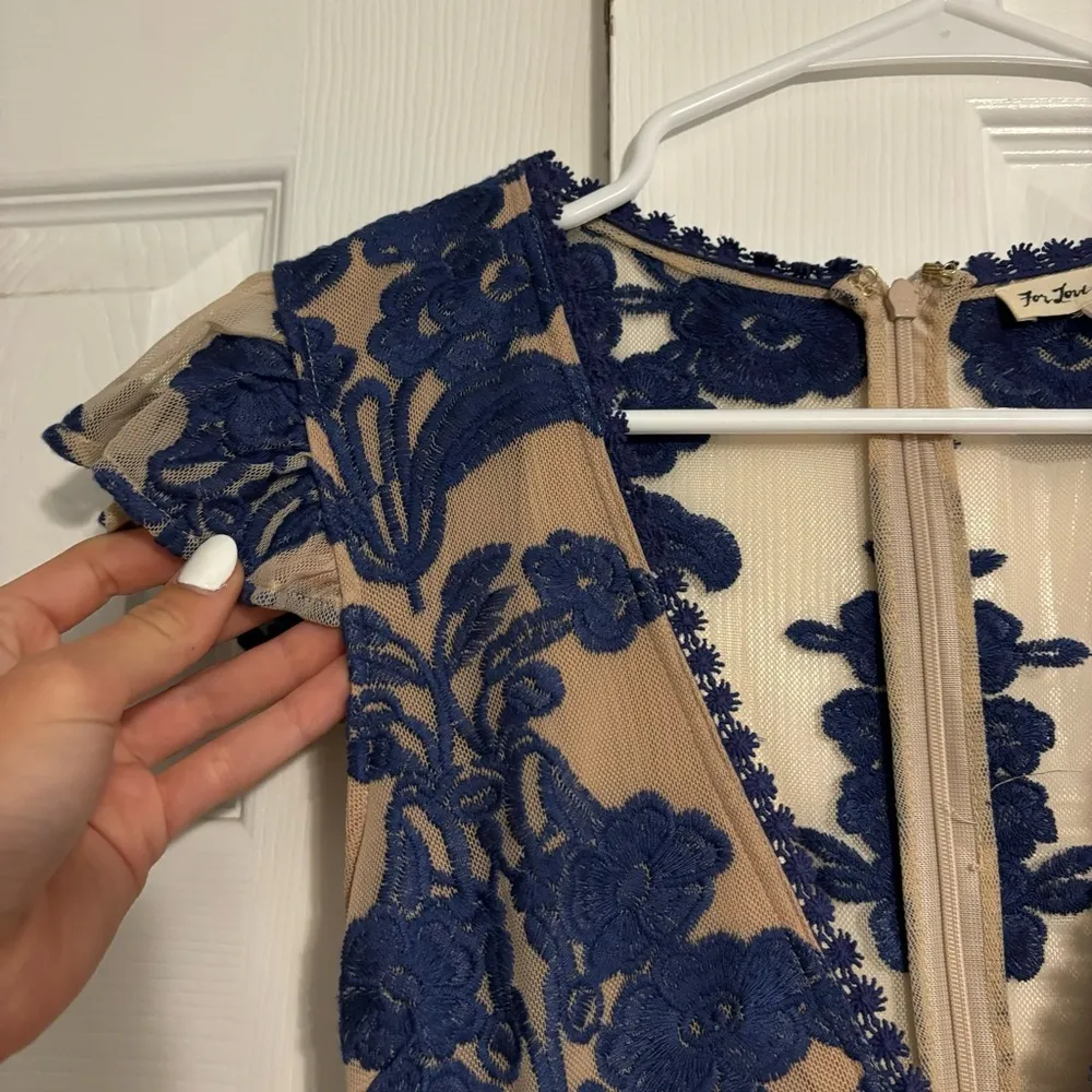 For Love & Lemons Blue Temecula Short Sleeve Dress NWT - Image 6