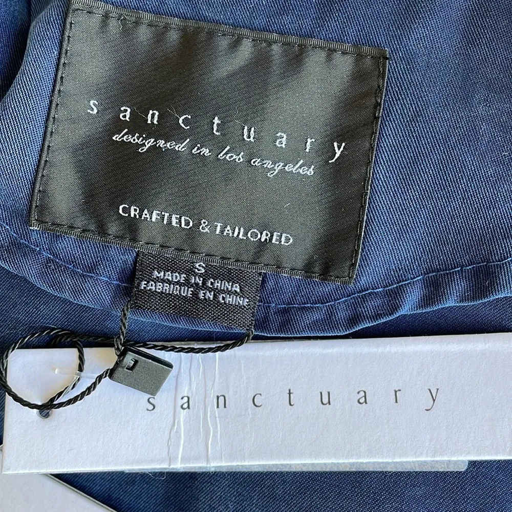 Sanctuary Navy Blue Cloudscape Draped Jacket - Image 6