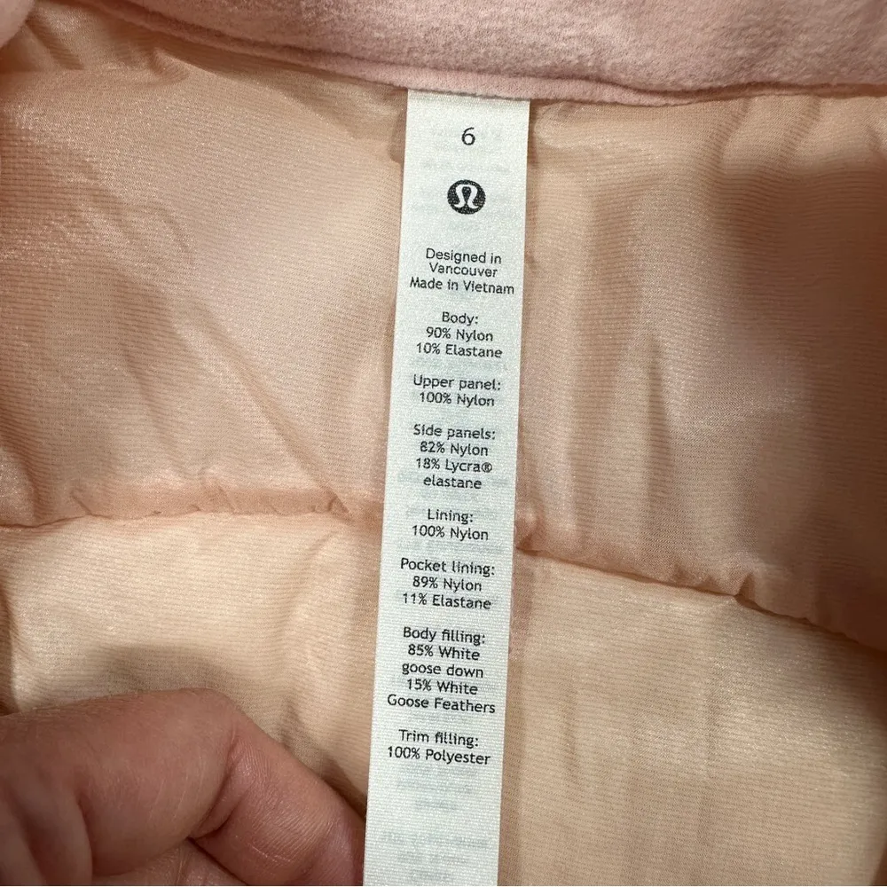 Lululemon Women’s Goose Down Feathers for It All Vest Full Zip in Pink Mist 6 - Image 10