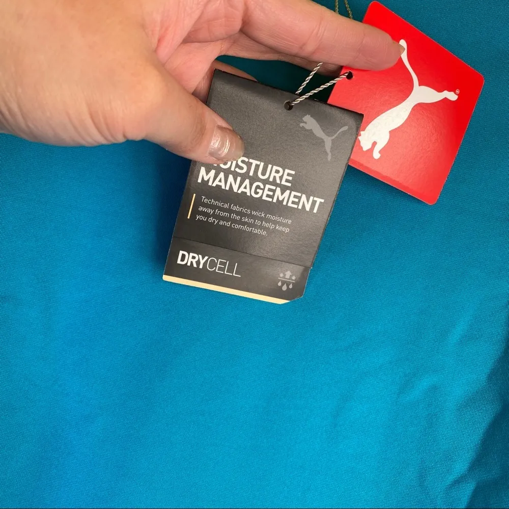 Puma Women’s Tech Crew fitness sweatshirt “Caribbean Sea” New Small - Image 12