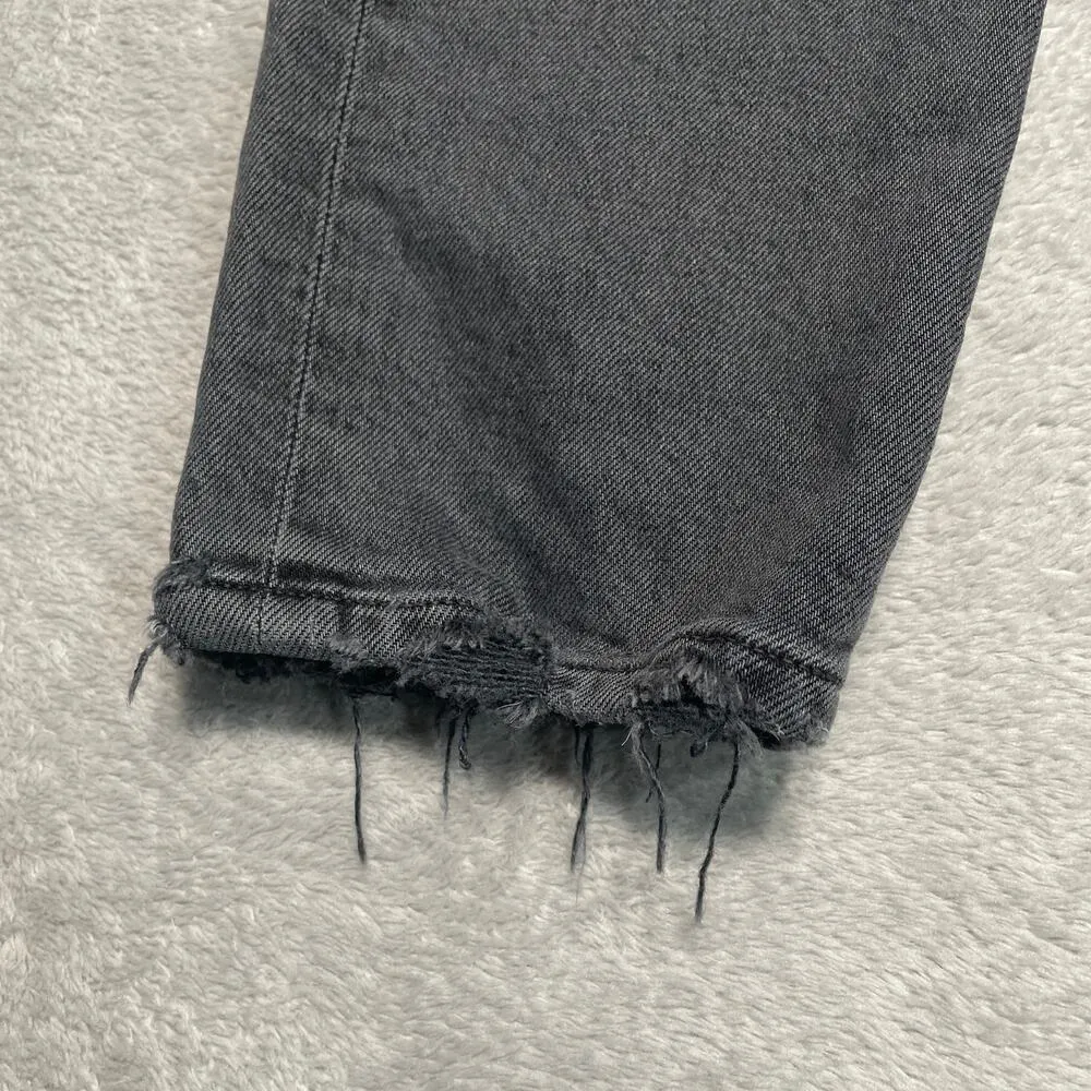 Agolde Jeans Womens 25 Washed Black Pinch Waist Skinny Stretch Distressed - Image 8