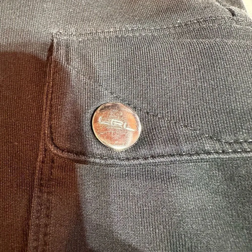 Lauren Ralph Lauren Women's Flat Front Pull-On Mid-Rise Cargo Pants Black Medium - Image 10