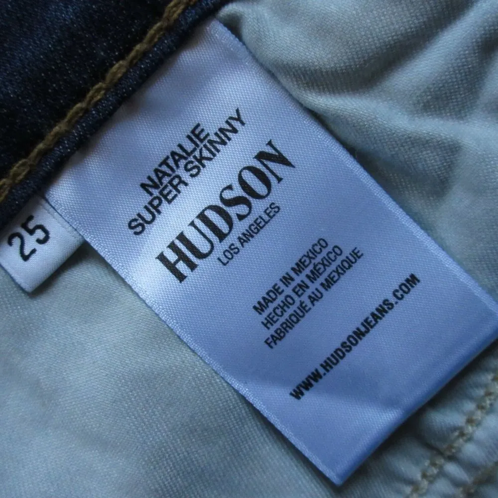 NWT HUDSON Natalie Super Skinny in Crystal Wand Raw Hem Stretch Ankle Jeans 25 - Image 3