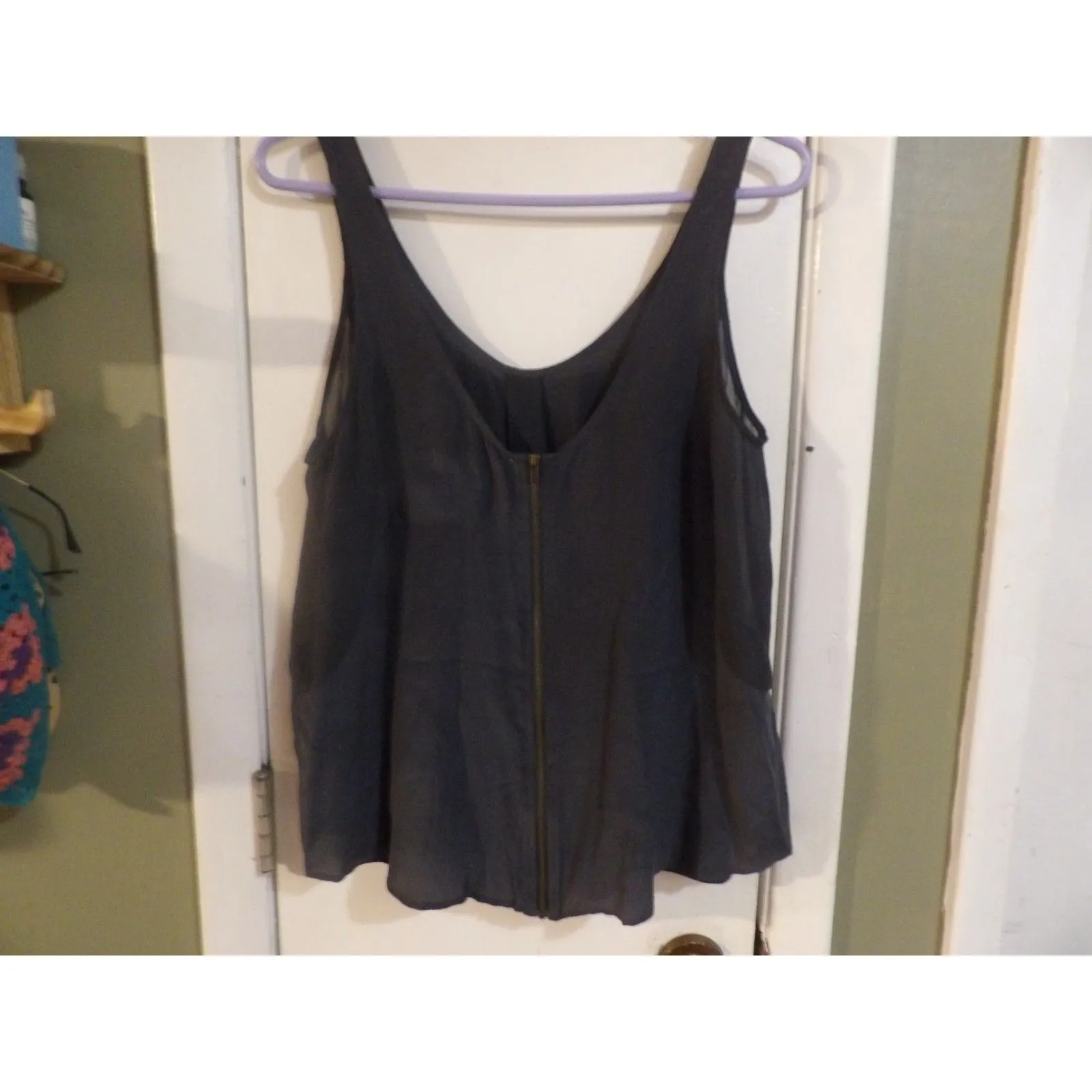 Silence + Noise zip back Silk Cami L - Image 2