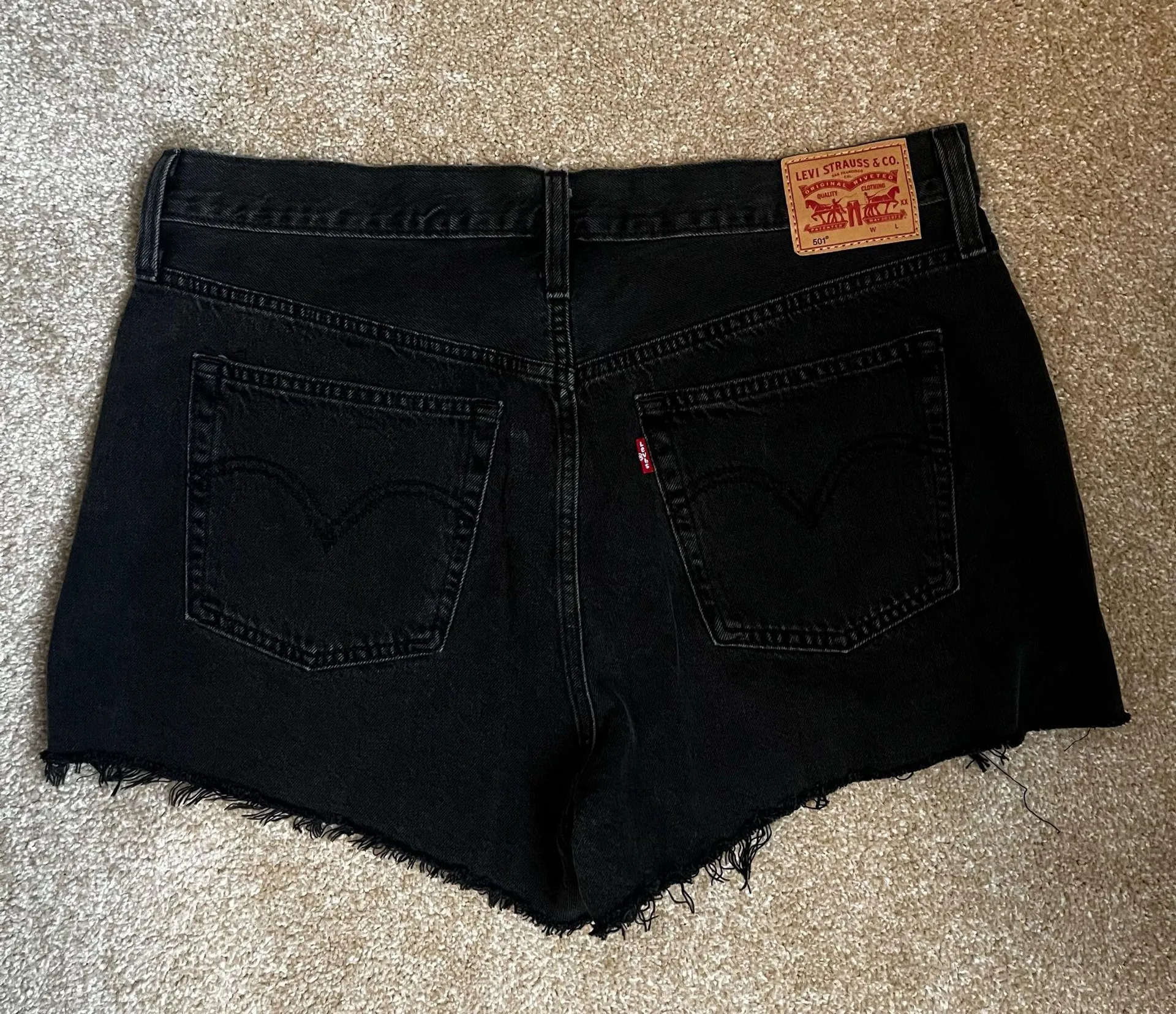 Levi’s 501 Black Jean Shorts  - Image 2